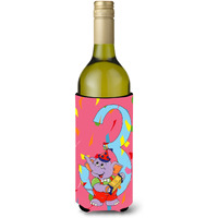 "Caroline's Treasures APH2160LITERK Happy 3rd Birthday Age 3 Wine Bottle Koozie Hugger, 750ml, Multicolor"