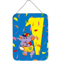 "Caroline's Treasures Happy 1st Birthday Age 1 Wall or Door Hanging Prints APH2161DS1216, 16"" x 12"", Multicolor"