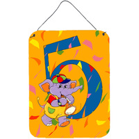 "Caroline's Treasures Happy 5th Birthday Age 5 Wall or Door Hanging Prints APH2163DS1216, 16HX12W, Multicolor"