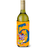 "Caroline's Treasures APH2163LITERK Happy 5th Birthday Age 5 Wine Bottle Koozie Hugger, 750ml, Multicolor"