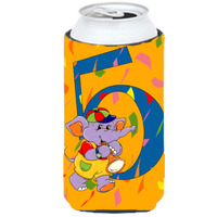 "Caroline's Treasures APH2163TBC Happy 5th Birthday Age 5 Tall Boy Koozie Hugger, Multicolor"