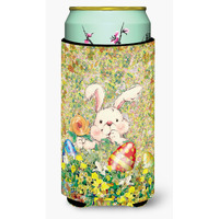 "Caroline's Treasures APH2954TBC Easter Bunny and Eggs Tall Boy Koozie Hugger, Multicolor"