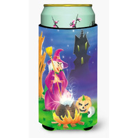 "Caroline's Treasures Witch and Her Castle Tall Boy Koozie Hugger, Multicolor"