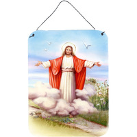 "Caroline's Treasures Easter Jesus is Risen Wall or Door Hanging Prints APH3420DS1216, 16HX12W, Multicolor"
