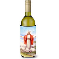 "Caroline's Treasures Easter Jesus Is Risen Wine Bottle Koozie Hugger, 750ml, Multicolor"
