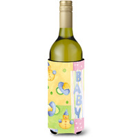"Caroline's Treasures APH3631LITERK New Baby Wine Bottle Koozie Hugger, 750ml, Multicolor"