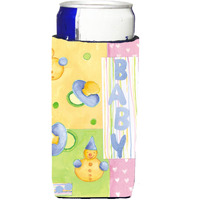 "Caroline's Treasures APH3631MUK New Baby Michelob Ultra Koozies For Slim Cans, Multicolor"