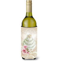 "Caroline's Treasures APH3648LITERK Wedding Cake Wine Bottle Koozie Hugger, 750ml, Multicolor"