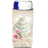 "Caroline's Treasures APH3648MUK Wedding Cake Michelob Ultra Koozies For Slim Cans, Multicolor"