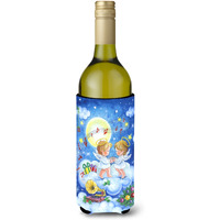 "Caroline's Treasures Angels Making Music Together Wine Bottle Koozie Hugger, 750ml, Multicolor"