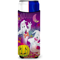 "Caroline's Treasures Buuu Ghosts Halloween Michelob Ultra Koozies for Slim Cans, Multicolor"