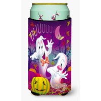 "Caroline's Treasures Buuu Ghosts Halloween Tall Boy Koozie Hugger, Multicolor"