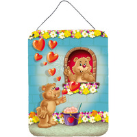 "Caroline's Treasures Teddy Bear Romeo and Juliet Love Wall or Door Hanging Prints APH3815DS1216, 16HX12W, Multicolor"