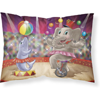 "Caroline's Treasures Circus Elephand and Dolphin Fabric Standard Pillowcase APH3816PILLOWCASE, Multicolor"