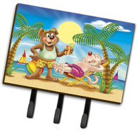 "Caroline's Treasures Bears Relaxing at the Beach Leash or Key Holder APH3817TH68, Triple, Multicolor"