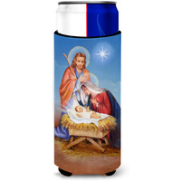 "Caroline's Treasures Christmas Nativity Michelob Ultra Koozies for Slim Cans, Multicolor"