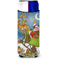 "Caroline's Treasures Christmas Santa Taking Off Michelob Ultra Koozies for Slim Cans, Multicolor"