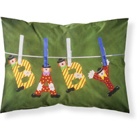 "Caroline's Treasures New Baby Clown Clothesline Fabric Standard Pillowcase APH5091PILLOWCASE, Multicolor"