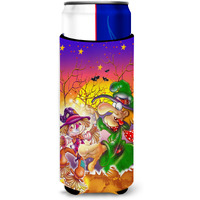 "Caroline's Treasures Witch Voodoo Scarecrow Halloween Michelob Ultra Koozies for Slim Cans, Multicolor"