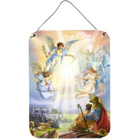 "Caroline's Treasures The Shepherds and Angels Appearing Wall or Door Hanging Prints APH5469DS1216, 16HX12W, Multicolor"