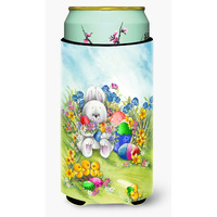 "Caroline's Treasures APH5528TBC Easter Bunny and Eggs Tall Boy Koozie Hugger, Multicolor"