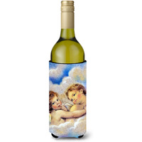 "Caroline's Treasures Angels Wine Bottle Koozie Hugger, 750ml, Multicolor"