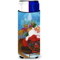 "Caroline's Treasures Christmas Santa Claus Good Night Michelob Ultra Koozies for Slim Cans, Multicolor"