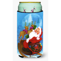 "Caroline's Treasures Christmas Santa Claus Good Night Tall Boy Koozie Hugger, Multicolor"
