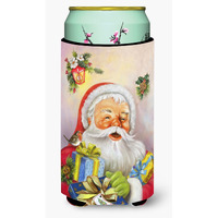 "Caroline's Treasures Christmas Santa Claus Presents Tall Boy Koozie Hugger, Multicolor"