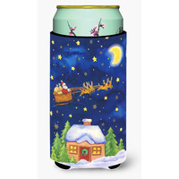 "Caroline's Treasures Christmas Santa Claus Across The Sky Tall Boy Koozie Hugger, Multicolor"