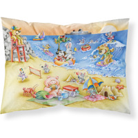 "Caroline's Treasures Animals Swimming at the Beach Fabric Standard Pillowcase APH6822PILLOWCASE, Multicolor"