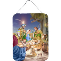 "Caroline's Treasures Christmas Nativity with Wise Men Wall or Door Hanging Prints APH6897DS1216, 16HX12W, Multicolor"