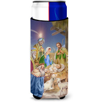 "Caroline's Treasures Christmas Nativity with Wise Men Michelob Ultra Koozies for Slim Cans, Multicolor"