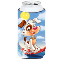 "Caroline's Treasures APH7227TBC Dog Water Skiing Tall Boy Koozie Hugger, Multicolor"
