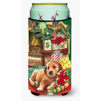 "Caroline's Treasures Christmas Puppy Tall Boy Koozie Hugger, Multicolor"