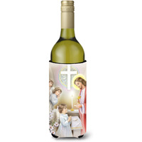 "Caroline's Treasures APH7585LITERK First Communion Girl Wine Bottle Koozie Hugger, 750ml, Multicolor"