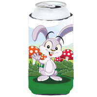 "Caroline's Treasures APH7632TBC Bunny Rabbit In Mushrooms Tall Boy Koozie Hugger, Multicolor"