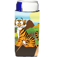 "Caroline's Treasures APH7633MUK Tiger Michelob Ultra Koozies For Slim Cans, Multicolor"