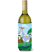 "Caroline's Treasures APH7634LITERK Billy The Goat Wine Bottle Koozie Hugger, 750ml, Multicolor"