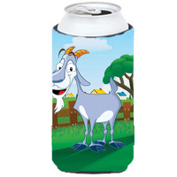 "Caroline's Treasures APH7634TBC Billy The Goat Tall Boy Koozie Hugger, Multicolor"