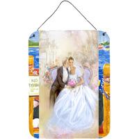 "Caroline's Treasures Wedding Couple Kiss Wall or Door Hanging Prints APH8292DS1216, 16"" x 12"", Multicolor"