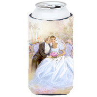"Caroline's Treasures APH8292TBC Wedding Couple Kiss Tall Boy Koozie Hugger, Multicolor"