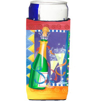 "Caroline's Treasures APH8556MUK New Years Celebration Toast Michelob Koozies For Slim Cans, Multicolor"