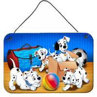 "Caroline's Treasures Dalmatians playing ball Wall or Door Hanging Prints APH9058DS812, 8"" x 12"", Multicolor"