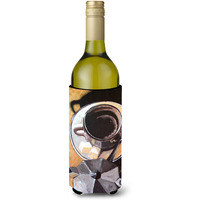 "Caroline's Treasures ARA0086LITERK ""Coffee I by Roy Avis"" Wine Bottle Beverage Insulator Hugger, 750ml, Multicolor"