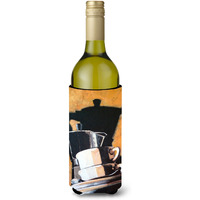 "Caroline's Treasures ARA0087LITERK ""Coffee II by Roy Avis"" Wine Bottle Beverage Insulator Hugger, 750ml, Multicolor"
