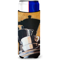 "Caroline's Treasures ARA0087MUK ""Coffee II by Roy Avis"" Ultra Beverage Insulators for Slim Cans, Multicolor"