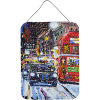 "Caroline's Treasures London Snow by Roy Avis Wall or Door Hanging Prints ARA0133DS1216, 16""H x 12""W, Multicolor"