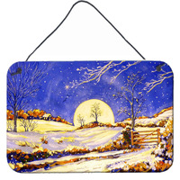 "Caroline's Treasures Winter Moonrise by Roy Avis Wall or Door Hanging Prints ARA0139DS812, 8HX12W, Multicolor"