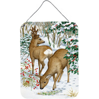 "Caroline's Treasures European Western Roe Deer Wall or Door Hanging Prints ASA2004DS1216, 16HX12W, Multicolor"
